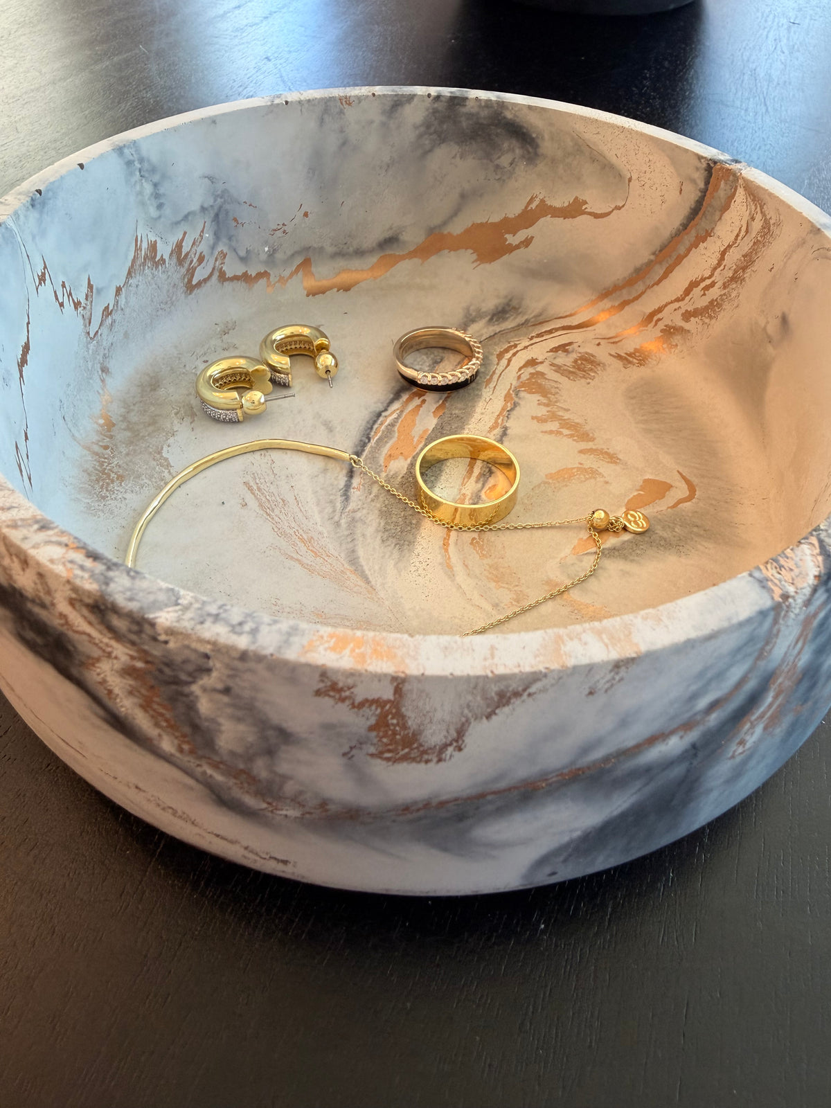 Mohave Artisanal Concrete Marble Bowl