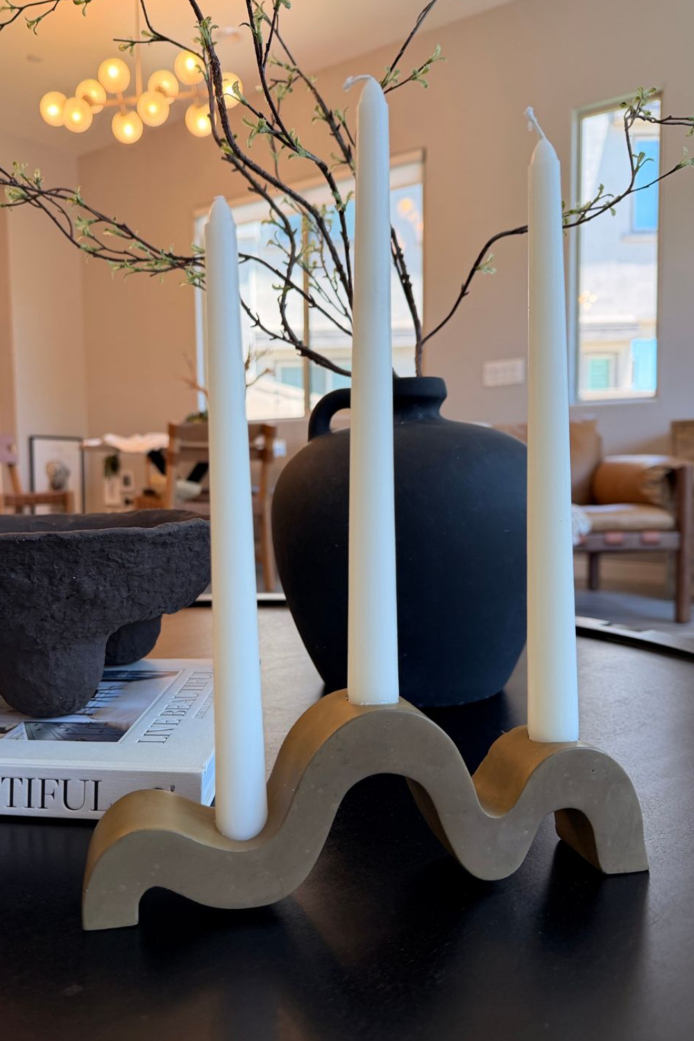Arches Waves Taper Candle Holder